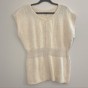 A People United Hand Knit Sleeveless Womens Sweater Size M/L Made in India